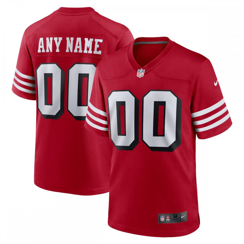 San Francisco 49ers Nike Alternate Custom Game Jersey - Scarlet-GridironStore